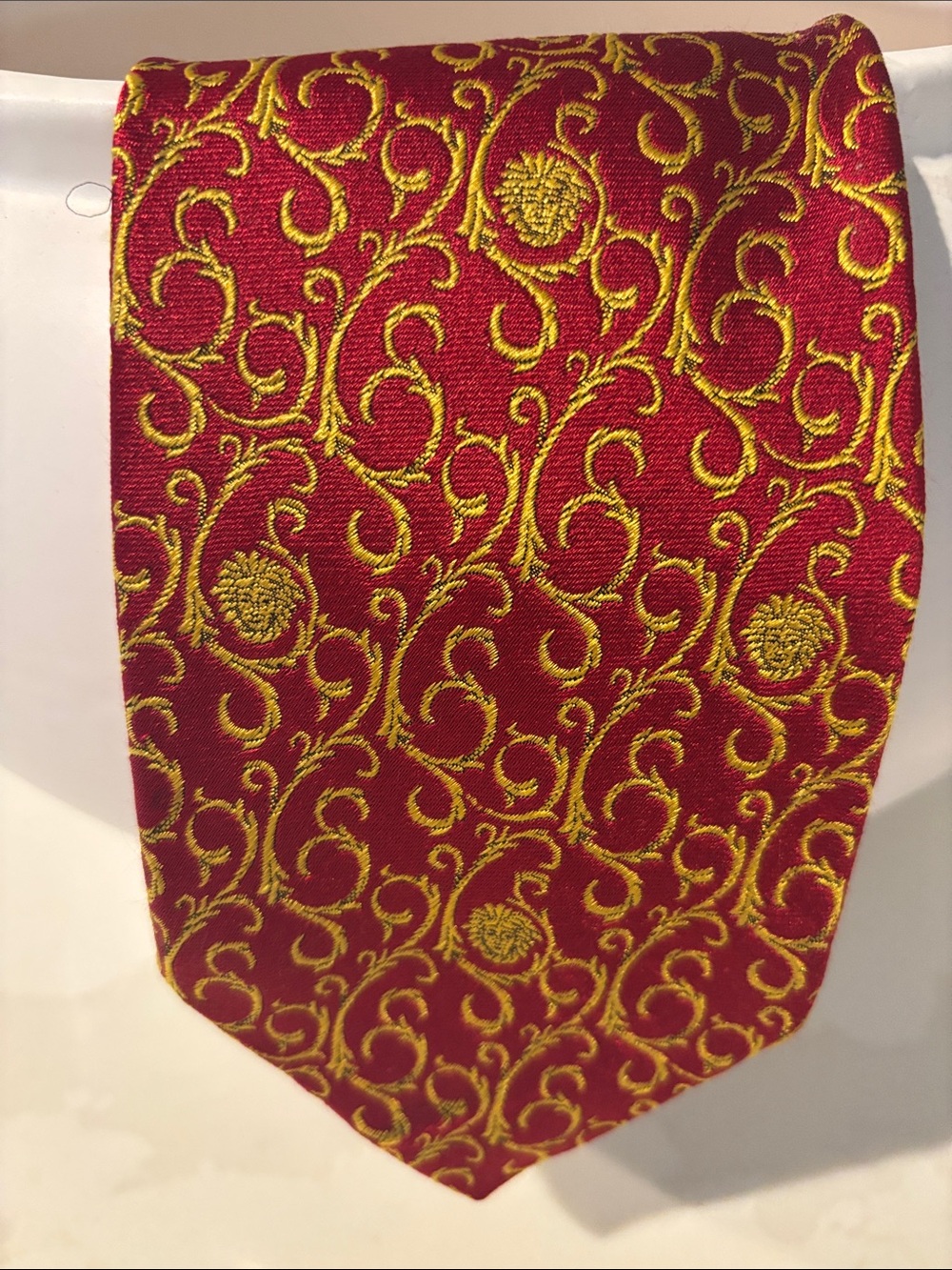 Vintage Versace Red and Gold Logo